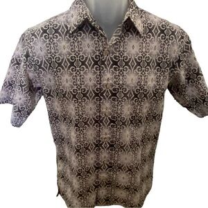 ONO & Company by Liberty House Purple Aloha Hawaiian Collared Shirt Men S Small